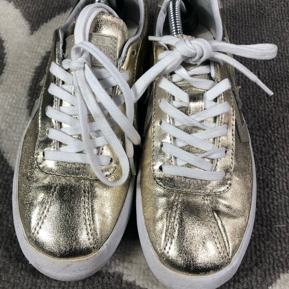 Converse Sneakers Womens Size 7 Metallic Breakpoint Shoes Gold Star - Picture 10 of 10